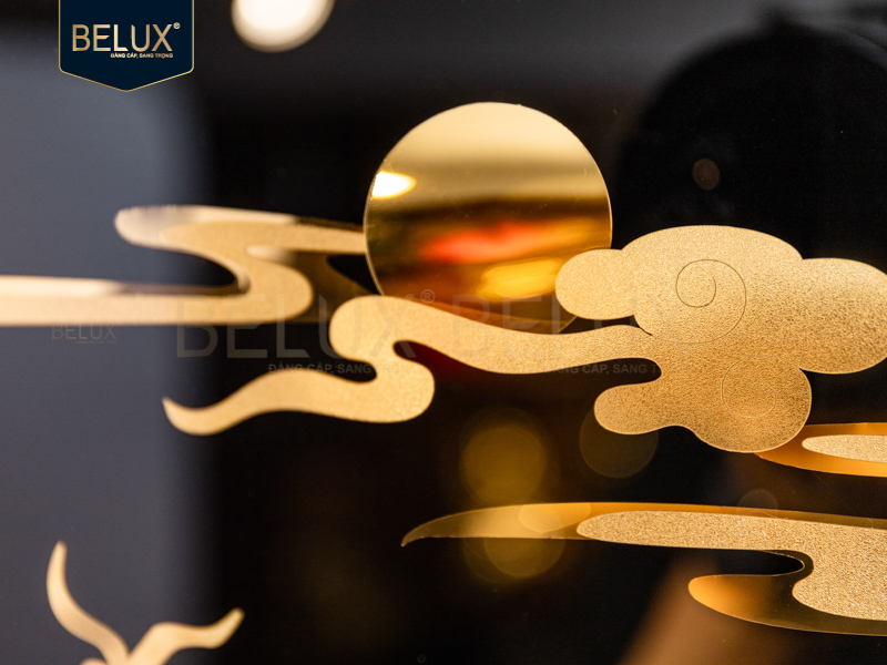 Tranh thuyền buồm dát vàng 24k 80x60cm